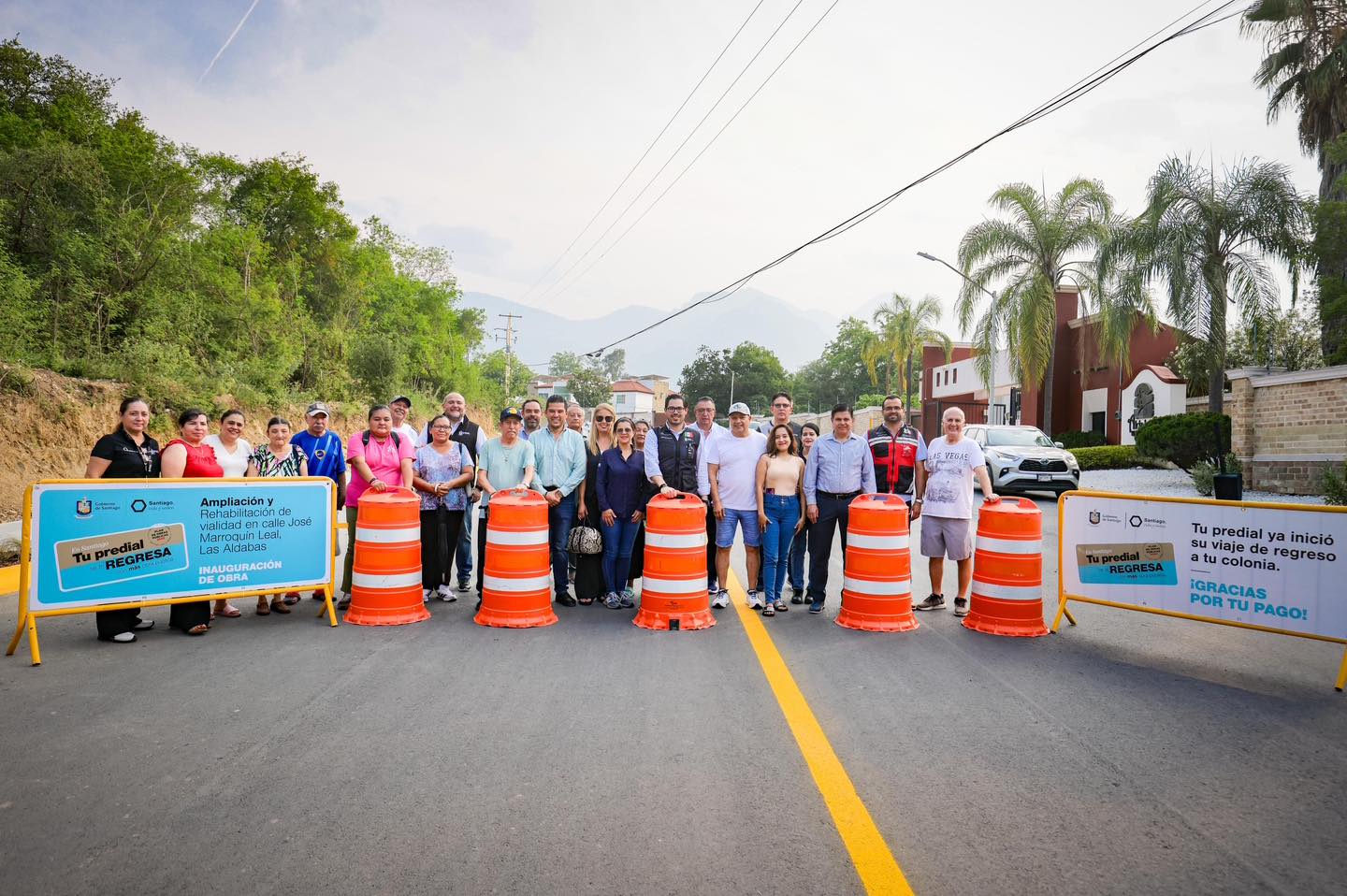 Santiago mejora movilidad en Los Cavazos