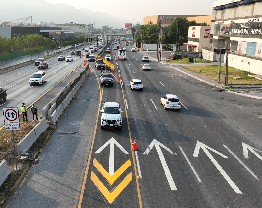 Activará Monterrey carriles reversibles por Semana Santa en la Carretera Nacional