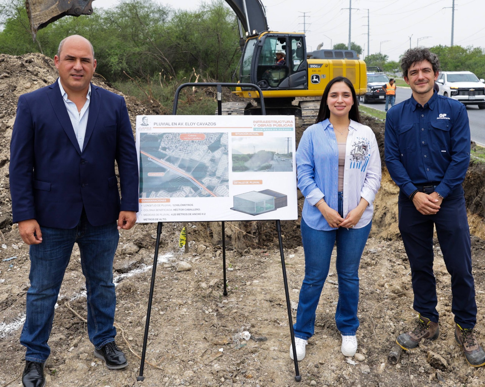 Arranca Mónica Oyervides construcción de drenaje pluvial en Avenida Eloy Cavazos
