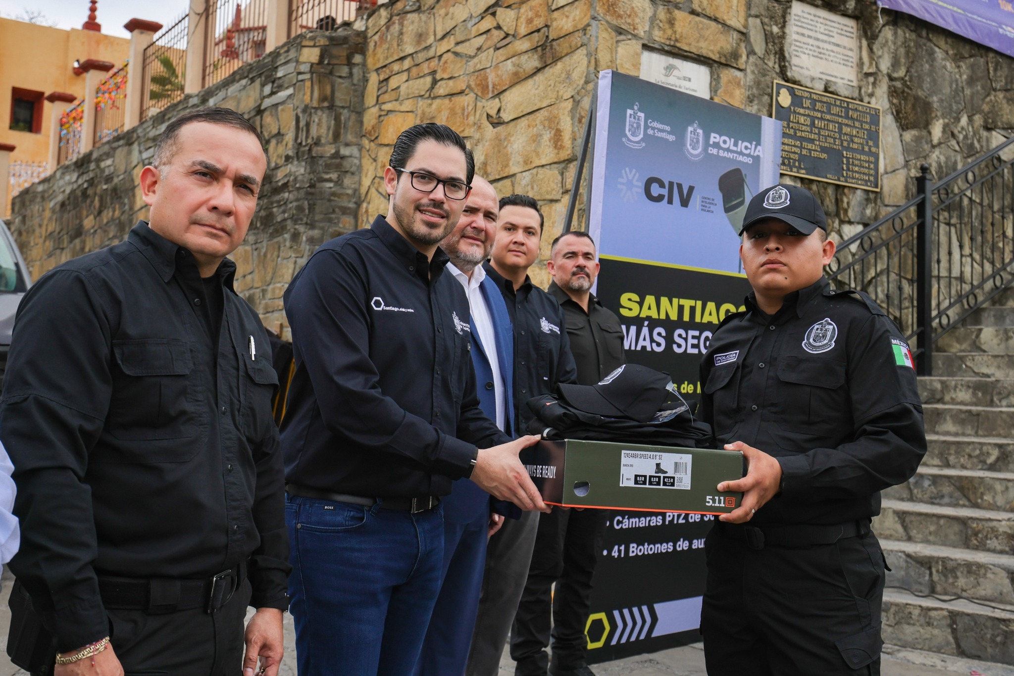 Refuerza David de la Peña Seguridad en Santiago