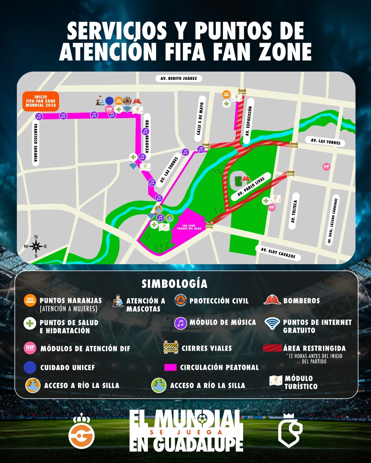 Anuncia Guadalupe FIFA FAN ZONE