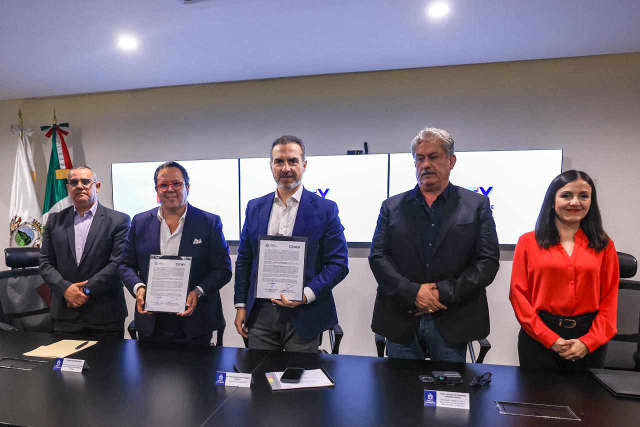 Firman acuerdo de seguridad y movilidad el Gobierno de Monterrey y la empresa DIDI