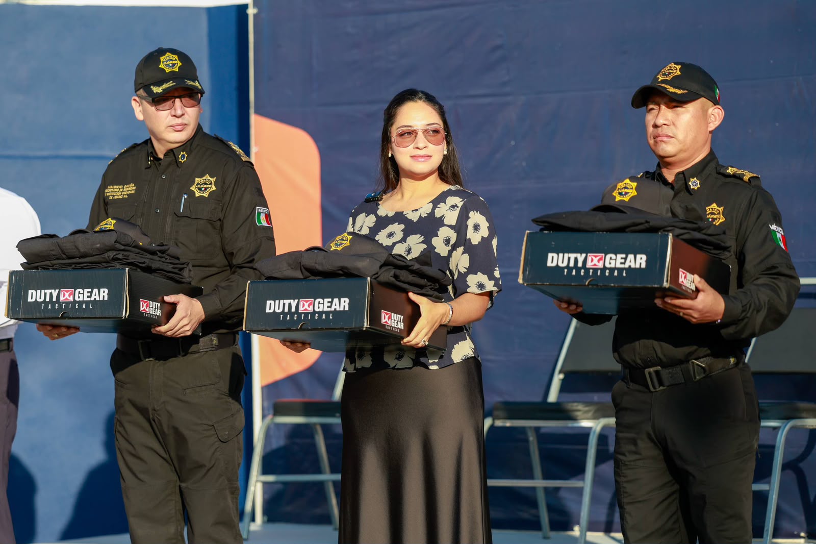 Entrega Mónica Oyervides mil 300 nuevos uniformes y equipamiento táctico a elementos de la Secretaría de Seguridad y Protección Ciudadana