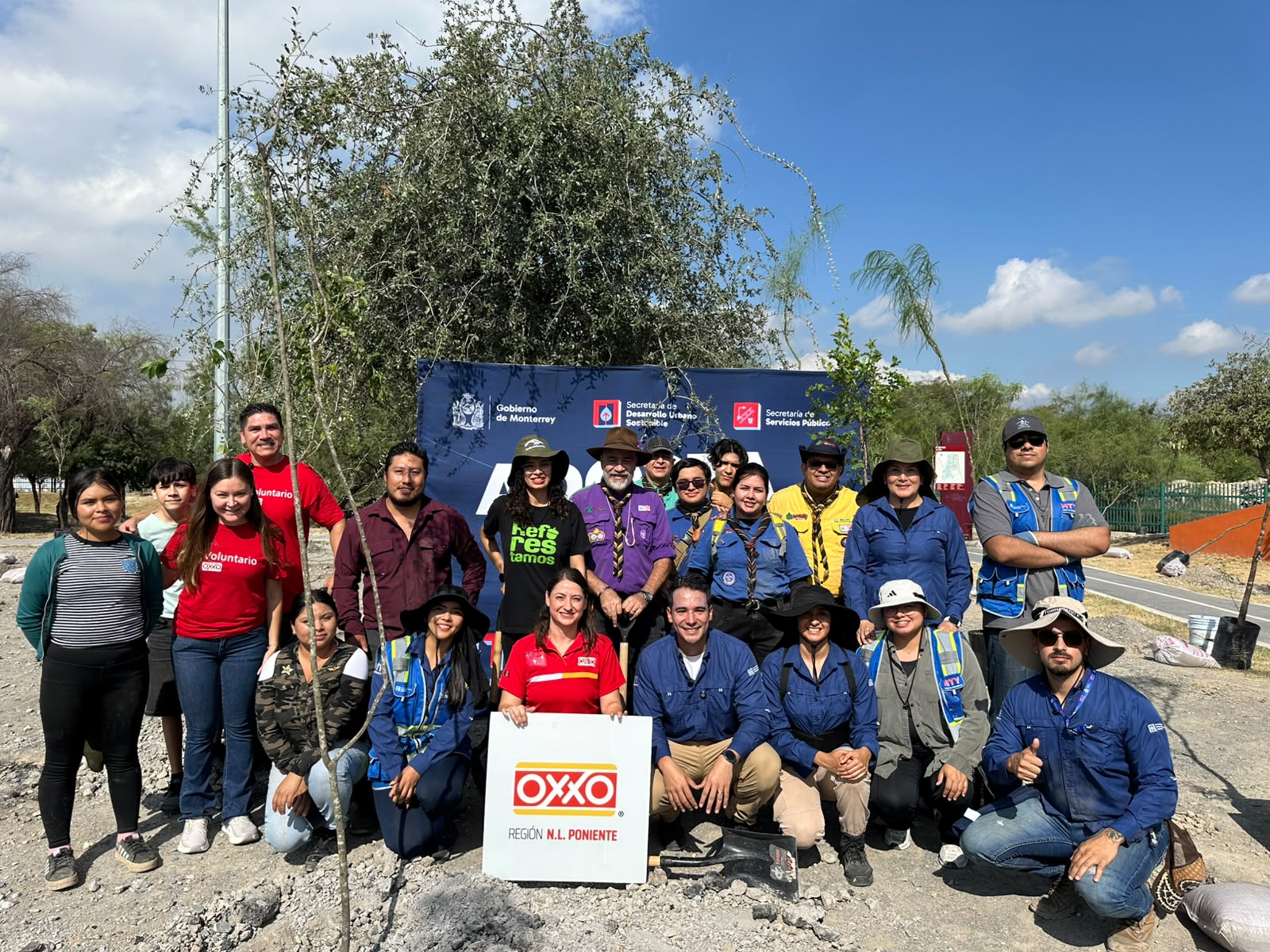 Reforesta Monterrey Área Natural con 120 árboles nativos