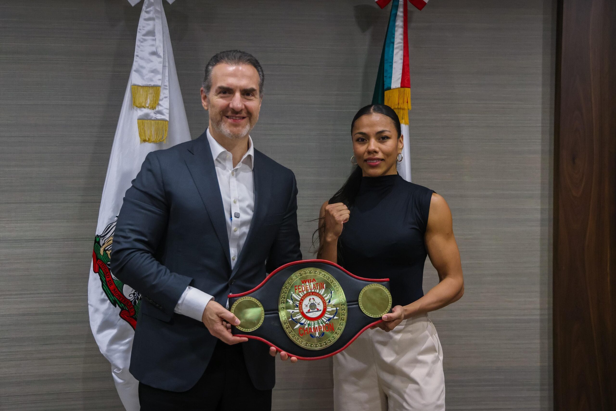 Se reúne Adrián de la Garza con campeona de boxeo Magaly “Tormenta” Rodríguez