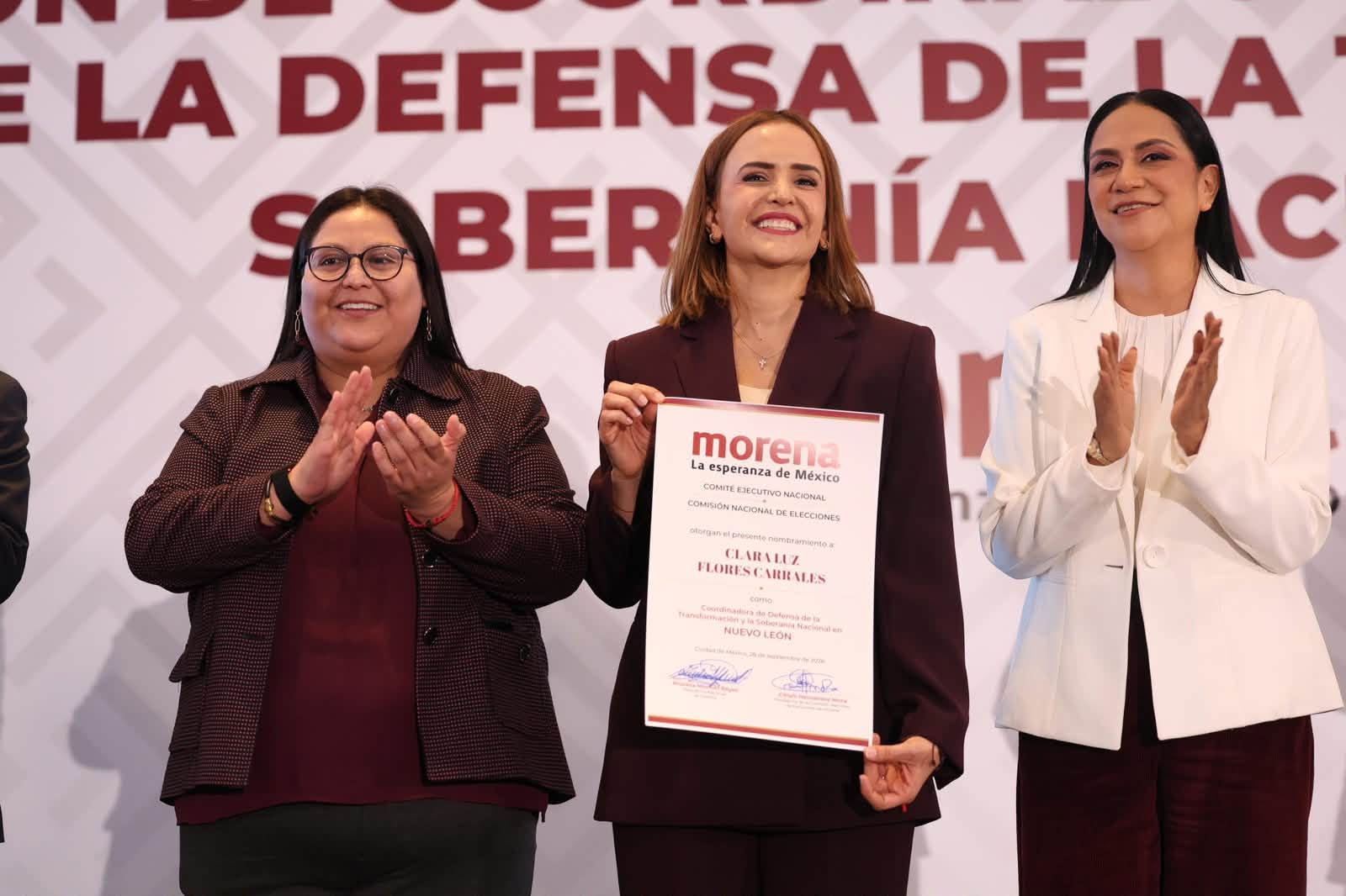 Mantendrá dirigencia nacional de Morena designación de Clara Luz en NL